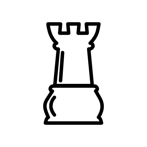Rook chess piece outline