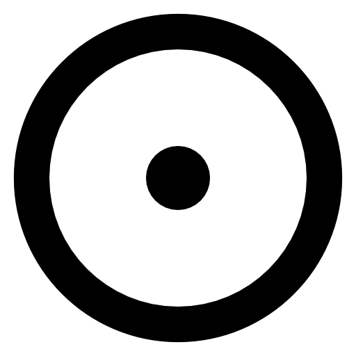 Circle outline with a central dot