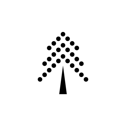 Christmas tree shape with branches of dots