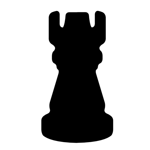 Black tower chess piece shape