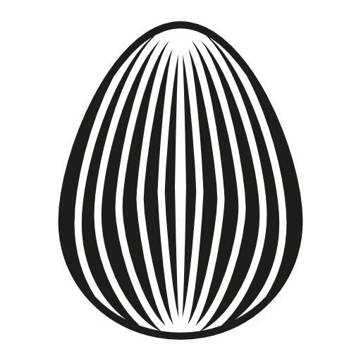 Easter egg of elegant design with thin vertical lines