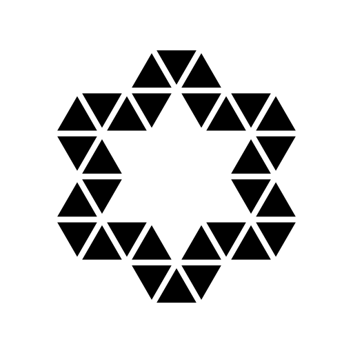 Star ornament of small triangles outline