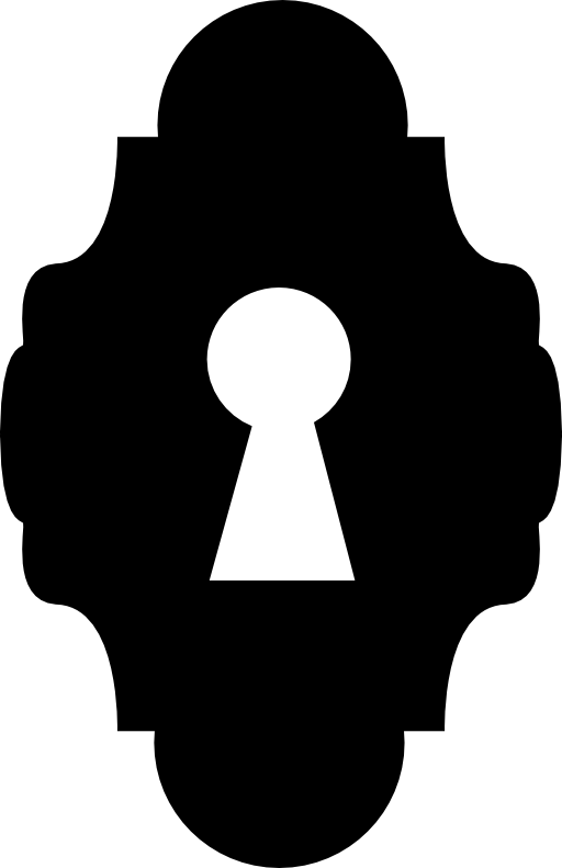 Keyhole in black elegant silhouette