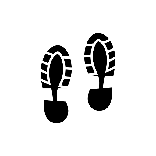Shoes footprints pair