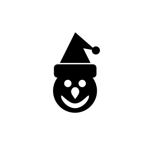 Snowman head with bonnet of christmas