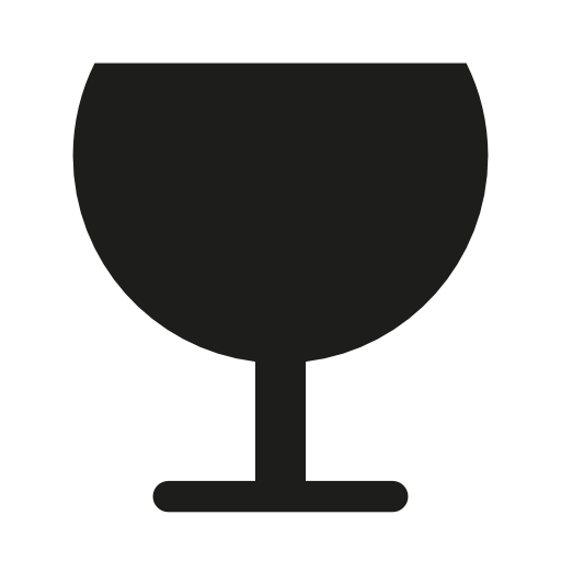 Glass black shape for wine