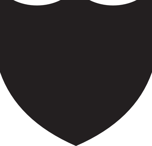 Solid black shield