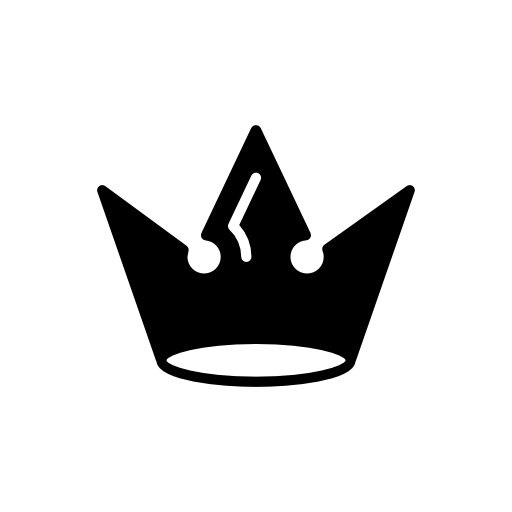Royal crown of black elegant design