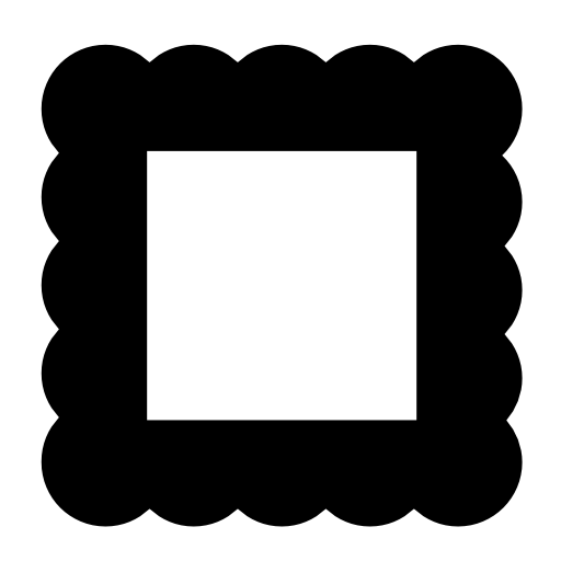 Frame of square shape in black