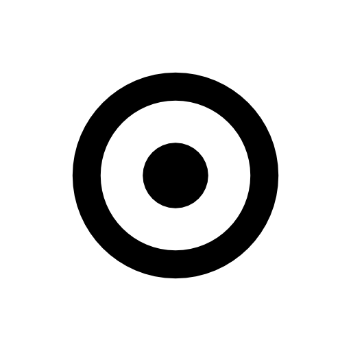 Circle outline with huge dot at the center