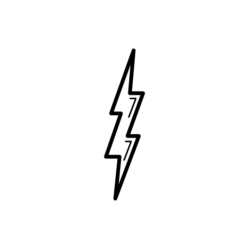 Bolt shape outline symbol
