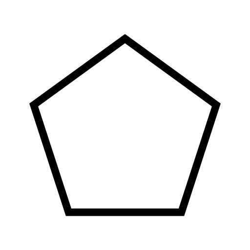 Pentagon outline shape