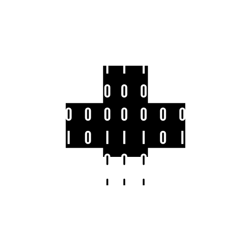 Cross symbol with data