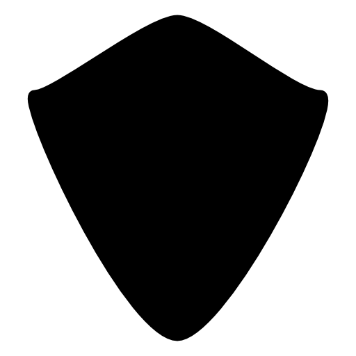 Shield black shape, IOS 7 symbol