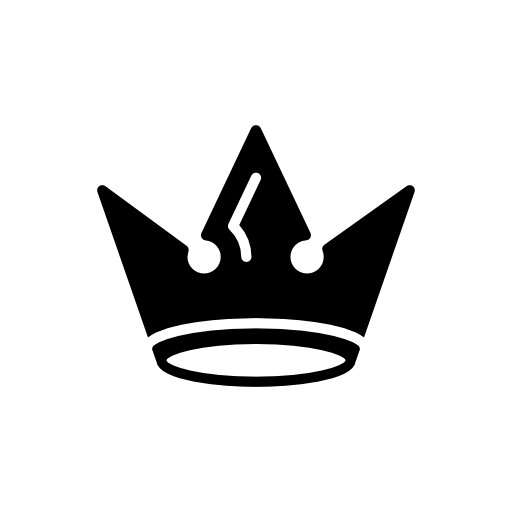 Royal black antique crown design
