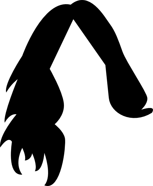Dark female hair shape