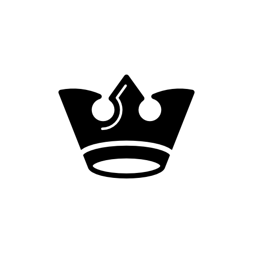 Dark royal crown of vintage design