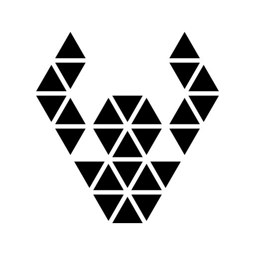 Polygonal ornament of small triangles