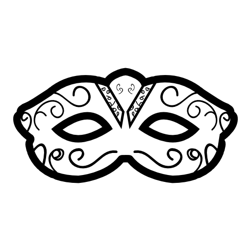 Artistic carnival mask to cover eyes