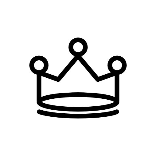 Royal outlined crown