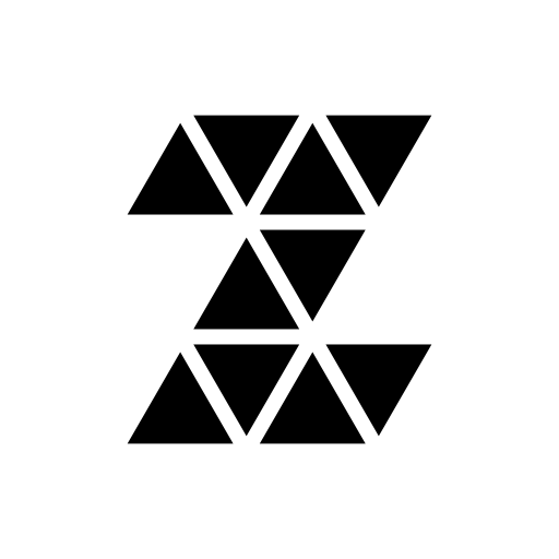 Polygonal letter Z of small triangles