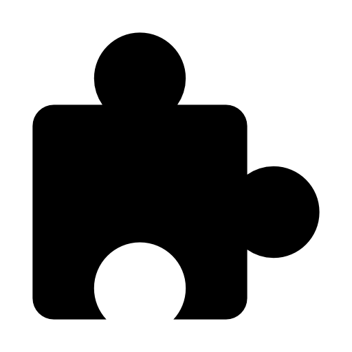 Puzzle piece black shape of border