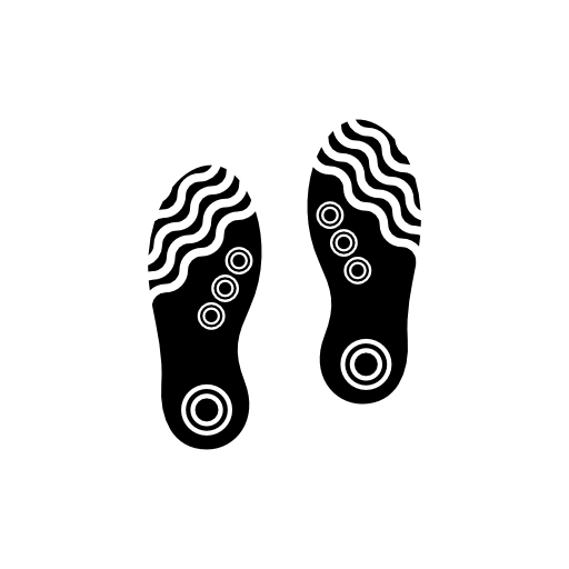 Sport human shoes footprints couple