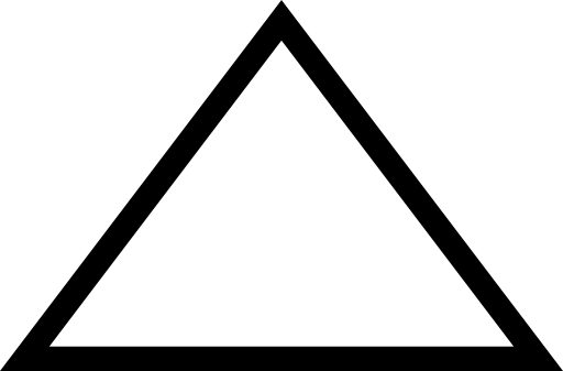 Triangular white shape outline