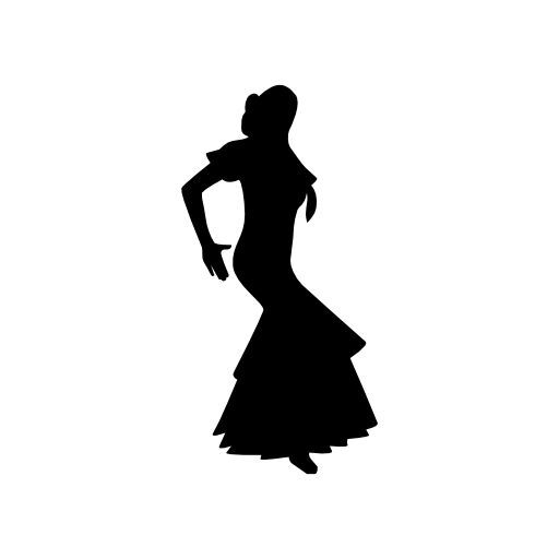 Flamenco woman silhouette
