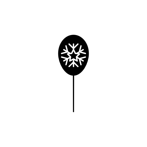 Balloon of xmas with a snowflake
