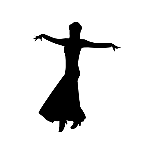 Female flamenco dancer shape