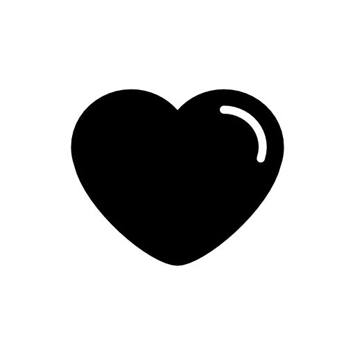 Heart shape rounded edges variant with white details
