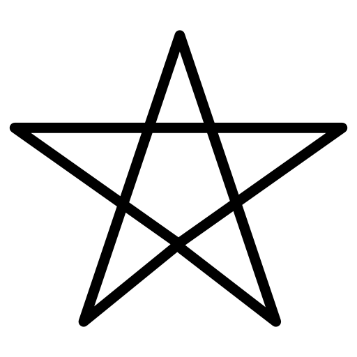 Pentagram symbol outline