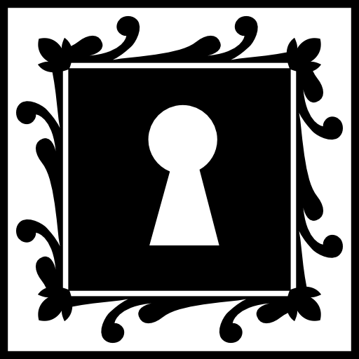 Keyhole square ornamented shape