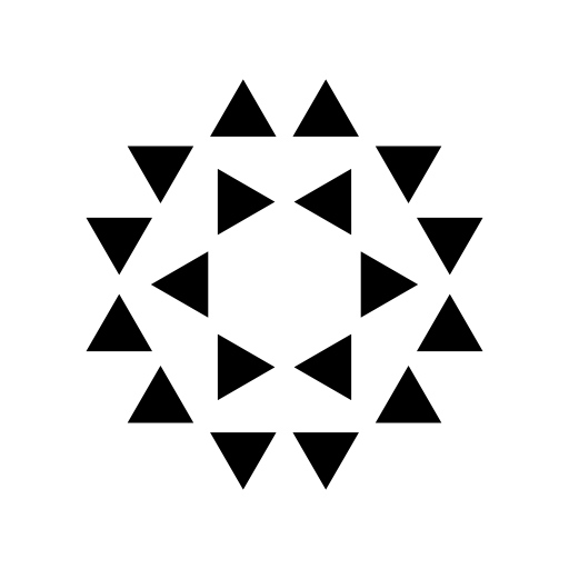 Polygonal ornament of small triangles in star and hexagon shapes