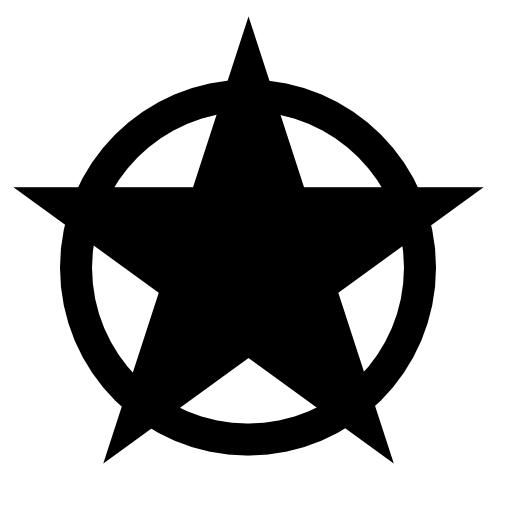 Star shape and a circle