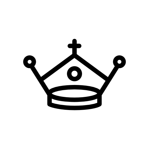 Royal crown with a cross in the middle