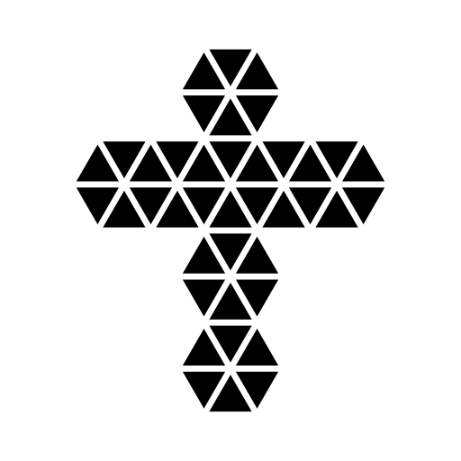Polygonal cross of small triangles