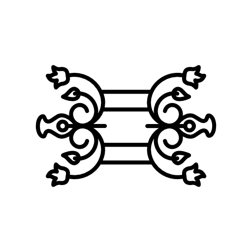 Floral design of double symmetry