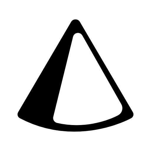 Cone object with shadow at the edges