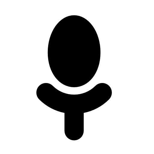 Egg on a support, black shapes
