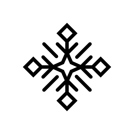 Snowflake of design in cross
