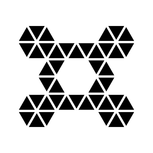 Polygonal symmetrical ornament of small triangles lines