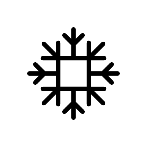 Snowflake with a square at the center