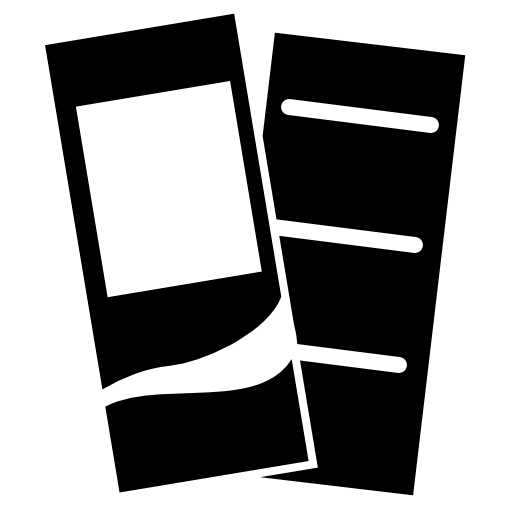 Long rectangular print cards silhouette