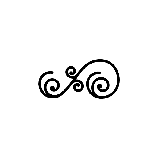 Asymmetrical floral design of spirals