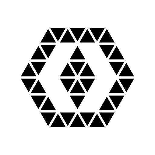 Polygonal ornament of small triangles
