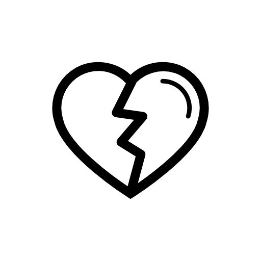 Heart shape with crack variant