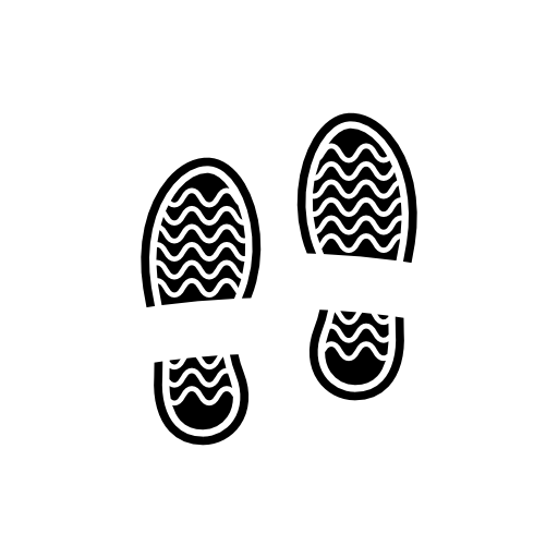 Male shoes footprints