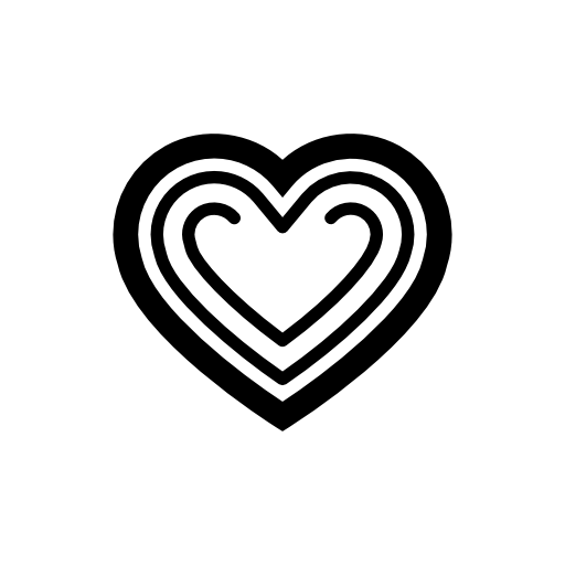 Heart shaped thick outline variant